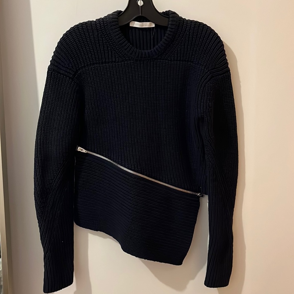 Alexander Wang Navy Sweater with zip detail size small